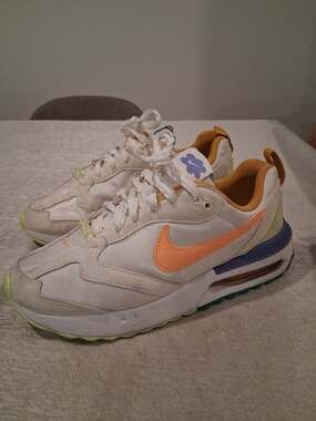 Nike Air Max Dawn White Multi Peach Cream Lavender Women's Running Shoes Sz 7.5
